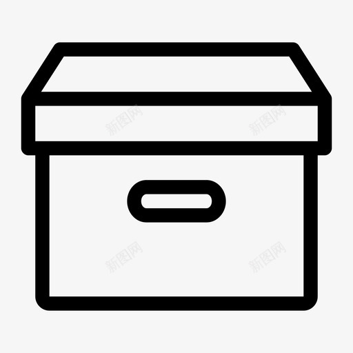 存储盒档案容器图标svg_新图网 https://ixintu.com 存储 存储盒 容器 文件存储 档案 著名图标线 运输