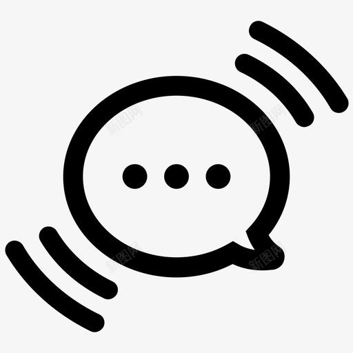 通知提醒注意图标svg_新图网 https://ixintu.com 信息 刷卡标志 呼叫 提醒 注意 短信 符号第5卷 聊天 语音 通知