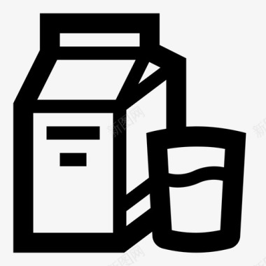牛奶联合减法图标图标