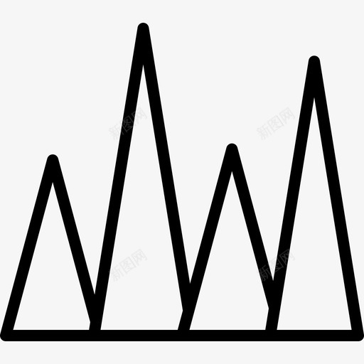 山形图性能测量图标svg_新图网 https://ixintu.com 信息图 信息图元素 公司 山形图 性能 攀岩 比例尺 测量 高度