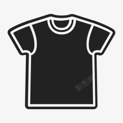 格子T恤T恤标记指示图标高清图片
