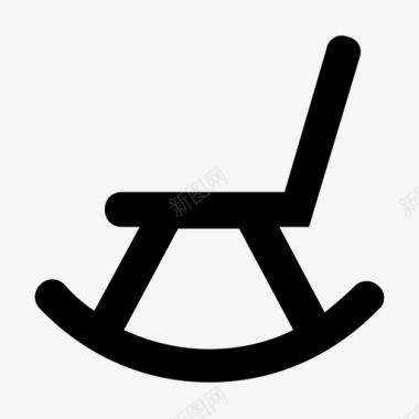 摇椅奶奶椅婴儿摇椅图标图标