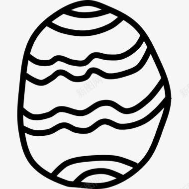 复活节彩蛋复活节涂鸦图标图标