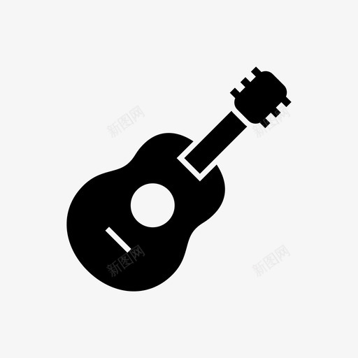 吉他原声乐队图标svg_新图网 https://ixintu.com 乐器 乐队 作曲家 原声 吉他 户外 歌手 音乐