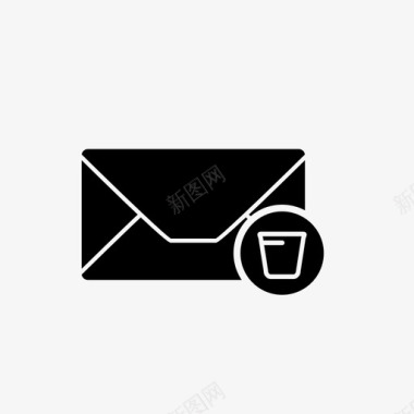 删除邮件垃圾邮件信封图标图标