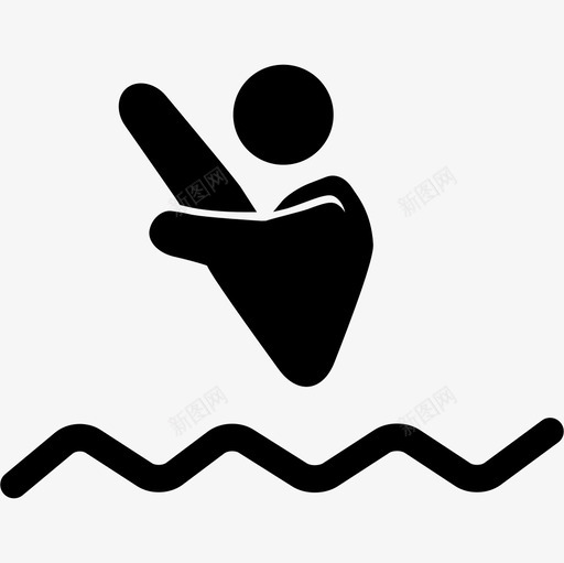 水上游泳者轮廓运动多种运动图标svg_新图网 https://ixintu.com 多种运动 水上游泳者轮廓 运动