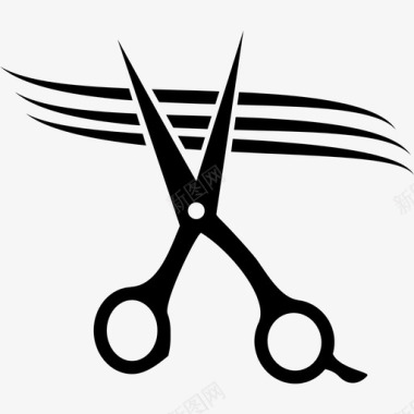 剪刀剪头发工具和用具发廊图标图标