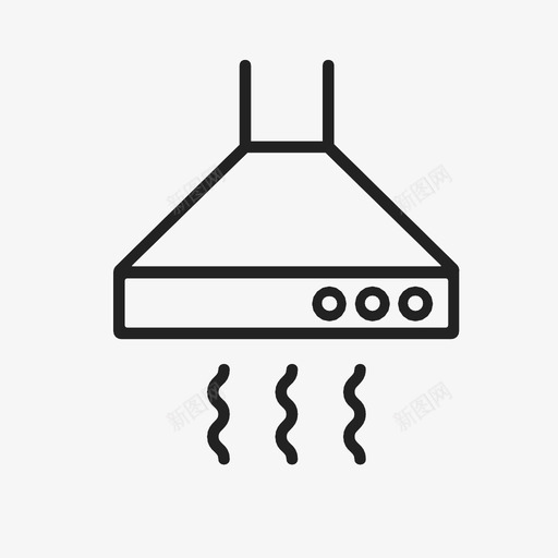 吸油烟机烤箱厨房图标svg_新图网 https://ixintu.com 厨房 吸油烟机 提取器 暖气 烘焙 烤箱 烹饪 通风 食物