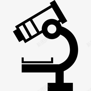 显微镜侧视图工具和器具科学图标图标