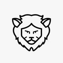 啄木鸟国王猫狮子咆哮推迟图标高清图片