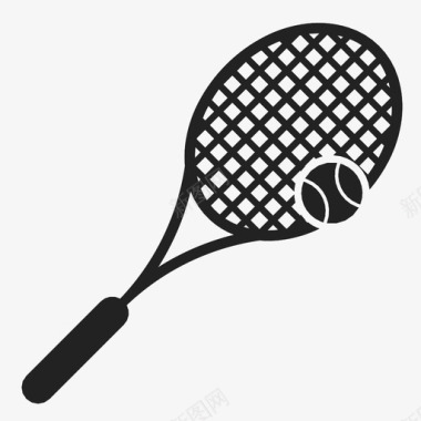 网球布景球拍图标图标