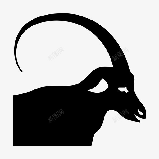 羚羊动物和鸟类材料标图标svg_新图网 https://ixintu.com 动物和鸟类材料设计图标 羚羊