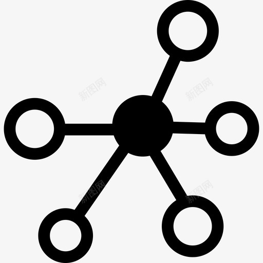 分子形状科学图标svg_新图网 https://ixintu.com 分子 形状 科学图标