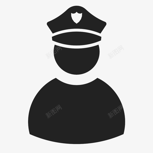 警察保安人图标svg_新图网 https://ixintu.com 人 保安 攻击 服务 职称 警官 警察 防卫