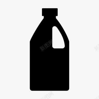 塑料瓶粗体容器图标图标