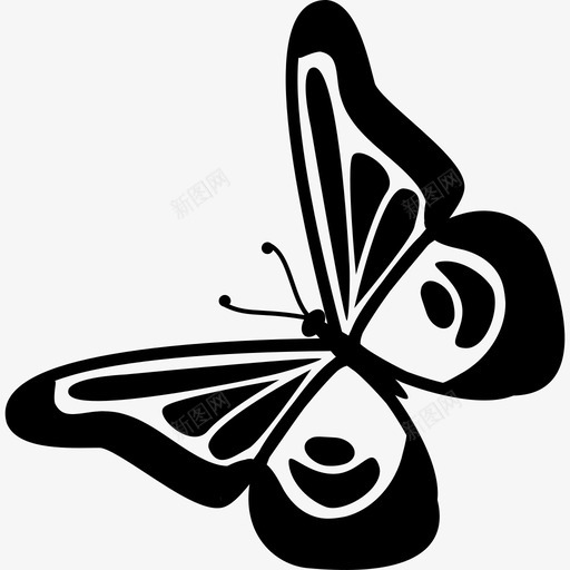 蝴蝶到动物视图向左旋转图标svg_新图网 https://ixintu.com 向左旋转设计 蝴蝶到动物视图