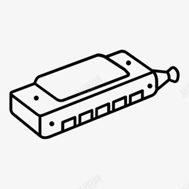 口琴音乐提纲图标图标