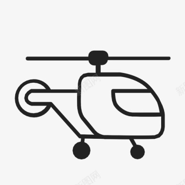 直升机航空运输飞行图标图标