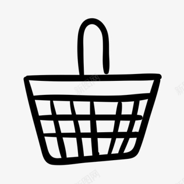 购物篮面包空的图标图标