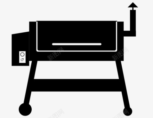 夏日烧烤烧烤图标图标