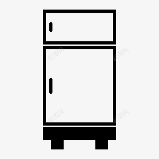 冰箱双门减法图标svg_新图网 https://ixintu.com 保存 储存 冰箱 减法 双门 指示 橱柜 联合 转发 附加 食品
