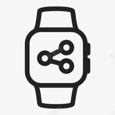 smartwatch共享社交信号图标图标