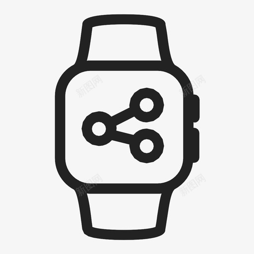 smartwatch共享社交信号图标svg_新图网 https://ixintu.com apple forward more plus smartwatch共享 信号 共享 社交