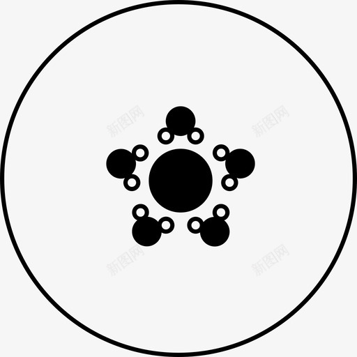 分子科学与研究圆形固体图标svg_新图网 https://ixintu.com 分子 科学与研究圆形固体