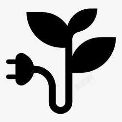生物能源天然能源生态树叶图标高清图片