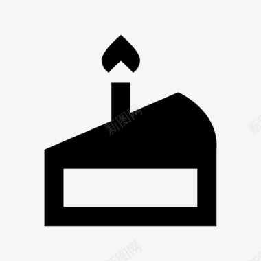 蛋糕片生日蛋糕图标图标