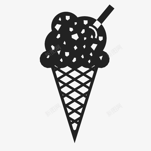冰淇淋甜筒冰淇淋筒夏季图标svg_新图网 https://ixintu.com 冰淇淋甜筒 冰淇淋筒 冷 减法 夏季 忽略 推迟 更多 甜点 联合 食物