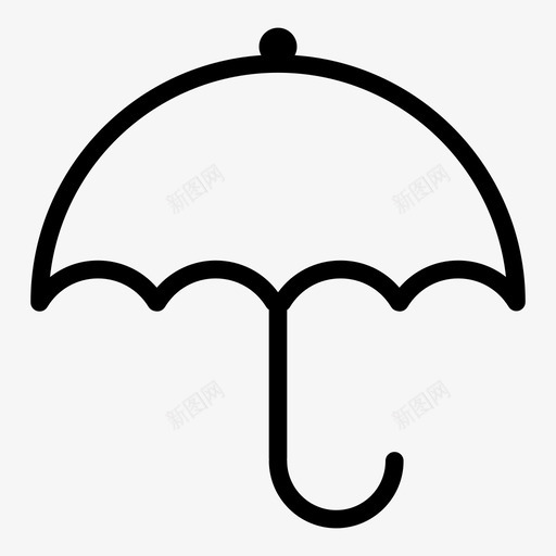 伞盖保护图标svg_新图网 https://ixintu.com 伞 保护 天气 用户界面轮廓 盖 雨 风暴