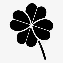四叶三叶草信号幸运图标高清图片