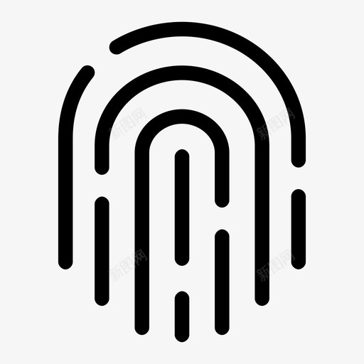 指纹线条个人图标svg_新图网 https://ixintu.com 个人 恢复 指纹 档案 法律标志 线条