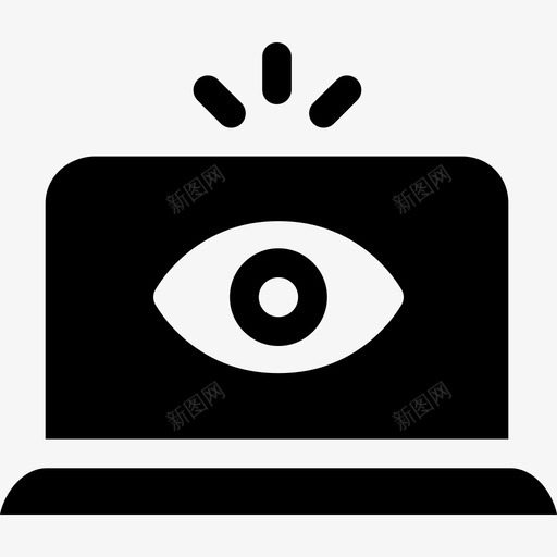 检测间谍软件图标svg_新图网 https://ixintu.com 侦探 安全 扫描 摄像头 检测 病毒 笔记本电脑 设备 软件 间谍