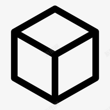 立方体正方形实心图标图标