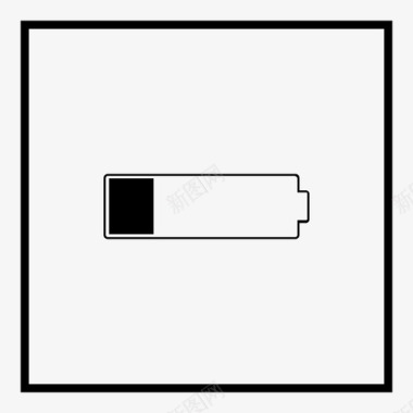 电池电量低电池电量伏特图标图标
