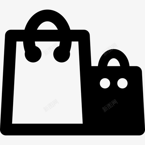 不同尺寸和颜色的购物袋商业图标svg_新图网 https://ixintu.com 不同尺寸和颜色的购物袋 商业