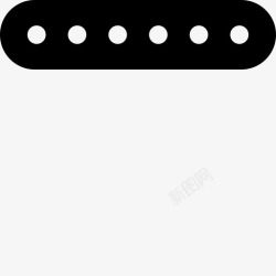 拾音器单线圈吉他拾音器振动弦乐图标高清图片