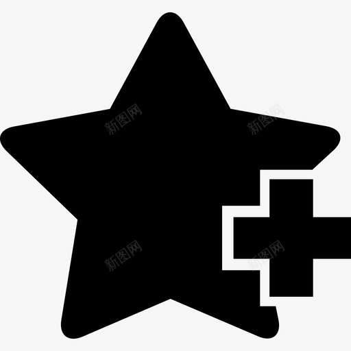添加星形界面符号形状指向图标svg_新图网 https://ixintu.com 形状 指向图标 添加星形界面符号