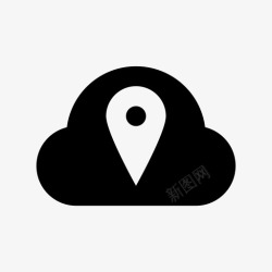 云景云下地图图钉记住位置保存位置图标高清图片