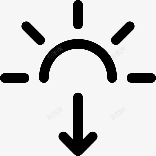 日落自转夜晚图标svg_新图网 https://ixintu.com wthr基本 傍晚 向下 地平线 地球 夜晚 天气 日落 自转 黄昏