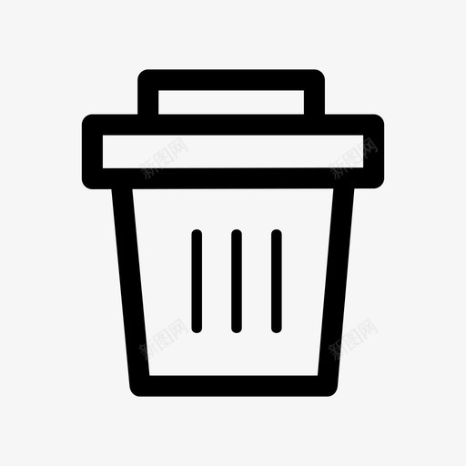 垃圾桶标志严肃图标svg_新图网 https://ixintu.com 严肃 再利用 回收 垃圾桶 垃圾箱 开始 弓箭手 标志 桶 继续