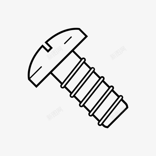 螺栓制造施工图标svg_新图网 https://ixintu.com 五金 制造 工具箱 平头 扭结 施工 木材 螺栓 螺钉
