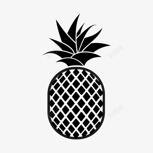 水果菠萝维生素图标svg_新图网 https://ixintu.com 水果 维生素 菠萝