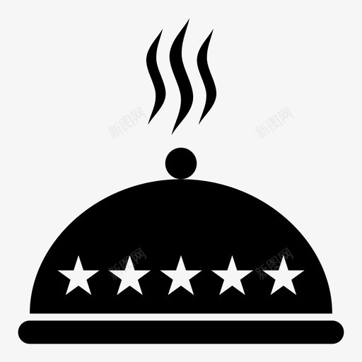 cloche服务餐厅图标svg_新图网 https://ixintu.com cloche 放大 星星 服务 派 清洁 烘干 热 蛋糕 餐 餐厅