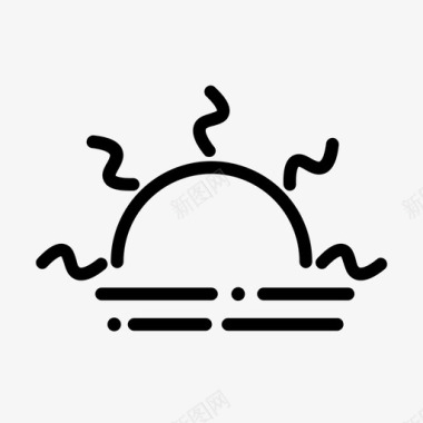 日霾太阳气象学图标图标