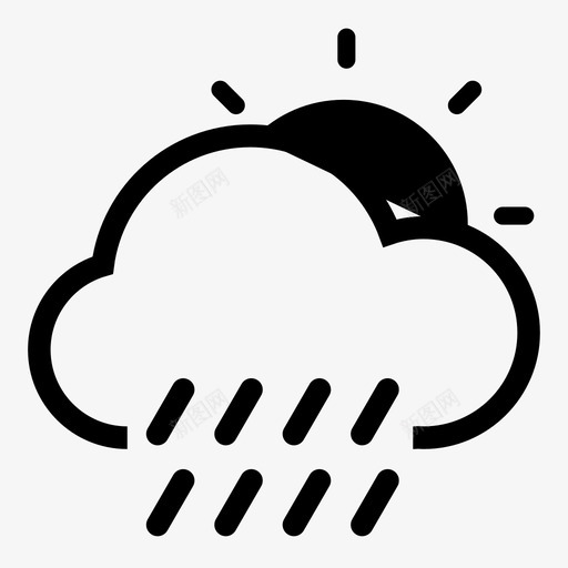 雨天信号标记图标svg_新图网 https://ixintu.com 信号 另一个 天气 太阳 新鲜 标记 检查 毛毛雨 雨天