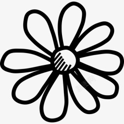 花瓣背景洋甘菊植物性雏菊图标高清图片