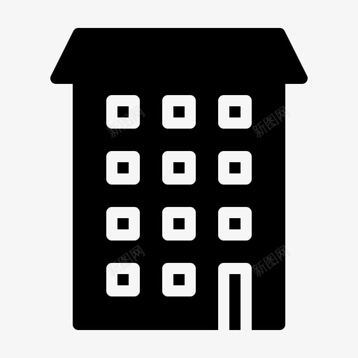 房屋建筑物住宅图标svg_新图网 https://ixintu.com 位置 住宅 建筑物 房地产 房屋 房间 设施